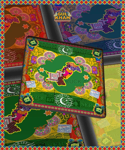 Green Pakistan Map Coaster Design
