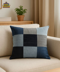 Denim Patchwork Cushion Cover