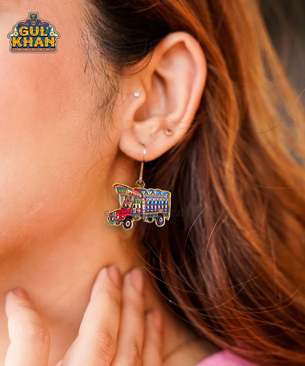 Truck Metal Ear Rings