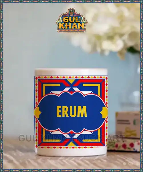Sindhi Ralli Inspired Printed Truck Art Ceramic Mug 03