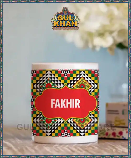 Sindhi Ralli Inspired Printed Truck Art Ceramic Mug 05