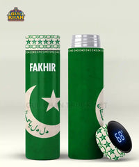 Pakistan Flag Jhandi  Printed Travel Bottle Customized (03)