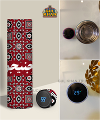 Printed Travel Bottle Customized Ajrak Design