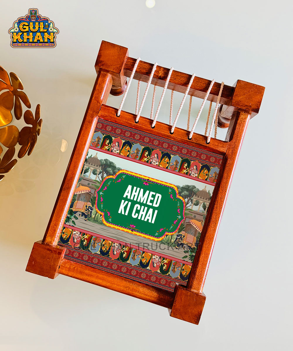 Mughal Artisan Charpai Tray Printed Design (Customizable) 02