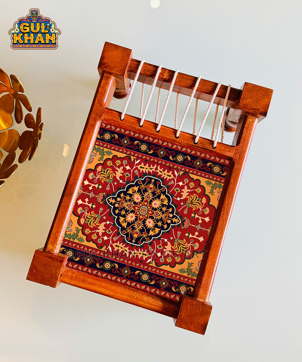 Persian Artisan Edition Charpai Tray Printed Design 05