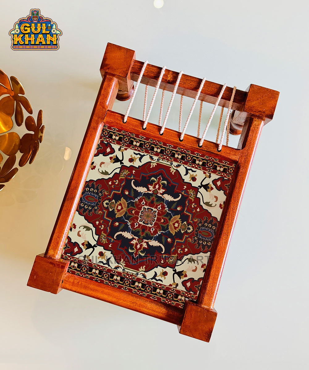 Persian Artisan Edition Charpai Tray Printed Design 04