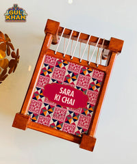 Sindhi Ralli Inspired Charpai Tray Printed Design (Customizable) 01
