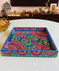 Navy Blue Cone Truck Art Tray (Handpainted)