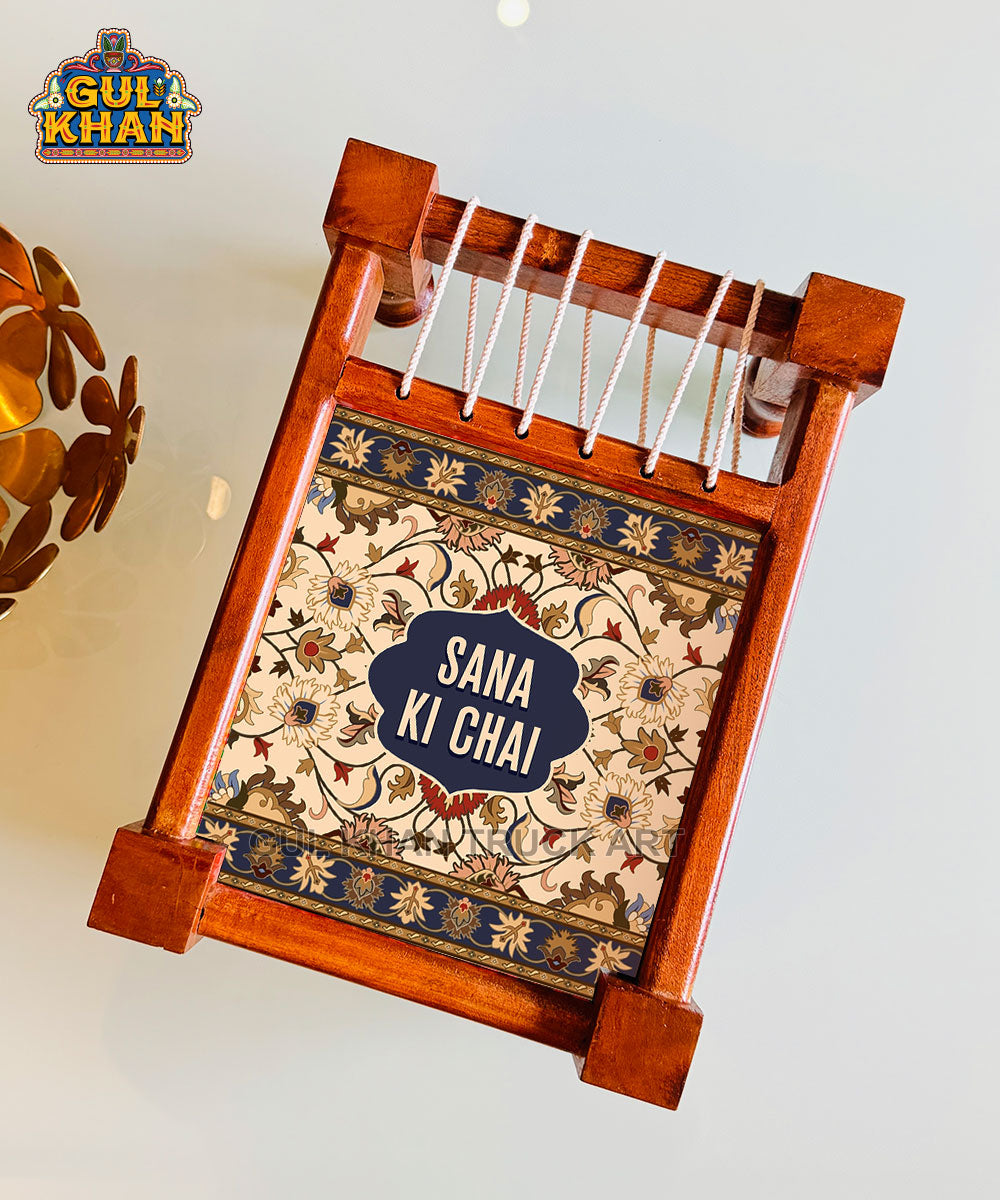 Persian Artisan Edition Charpai Tray Printed Design 02 (Customizable)