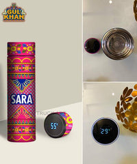 Pink Motif Customized Printed Travel Bottle